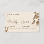 Carte de visite minimaliste Boho Beige (Devant)
