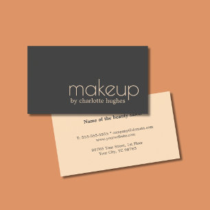 Carte De Visite Minimaliste Chic Maquilleuse Rose Pâle Foncé