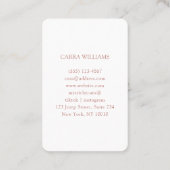 Carte De Visite Minimaliste, chinois traditionnel (Dos)