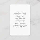 Carte De Visite Minimaliste, chinois traditionnel (Dos)