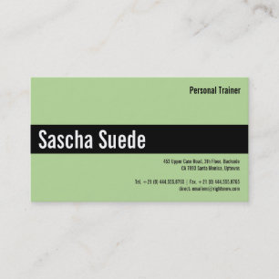 Carte De Visite minimaliste clair noir vert professionnel pour vég