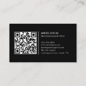 Carte de visite minimaliste | Code QR (Dos)
