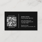 Carte de visite minimaliste | Code QR (Dos)