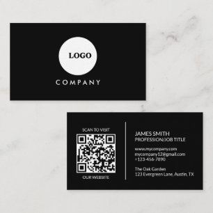 Carte de visite minimaliste Code QR
