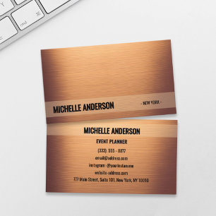 Carte de visite minimaliste cuivre Luxe