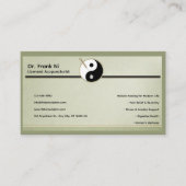 Carte de visite minimaliste d'acupuncture élément (Devant)
