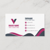 Carte De Visite Minimaliste d'aquarelle simple (Devant)