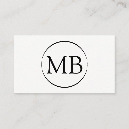 Carte de visite minimaliste de cercle (Devant)