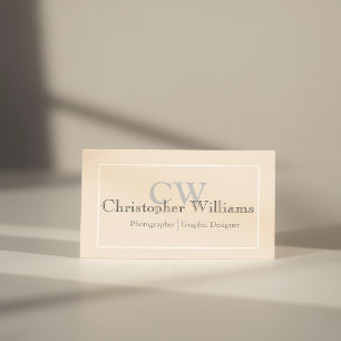 Carte de visite minimaliste de crème professionnel
