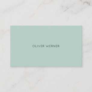 Carte De Visite Minimaliste de l'élégant bleu pâle minimaliste
