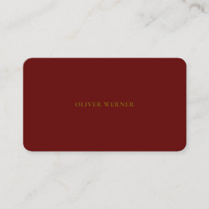 Carte De Visite Minimaliste de l'élégant simple rouge profond mini