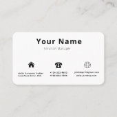 Carte De Visite minimaliste de luxe (Devant)
