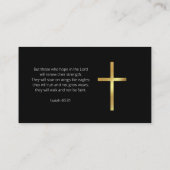 Carte de visite minimaliste de pasteur (Dos)