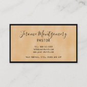 Carte de visite minimaliste de pasteur (Devant)
