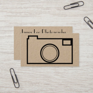 Carte de visite minimaliste de photographie