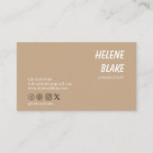 Carte de visite minimaliste - Design propre et mod (Dos)