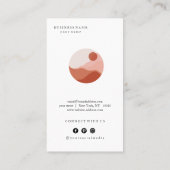 Carte de visite minimaliste d'illustrations modern (Dos)