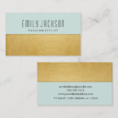 Carte de visite minimaliste d'or (Devant / Derrière)