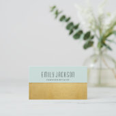 Carte de visite minimaliste d'or (Debout devant)