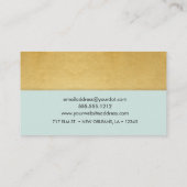 Carte de visite minimaliste d'or (Dos)