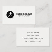 Carte De Visite Minimaliste du coureur (Devant / Derrière)