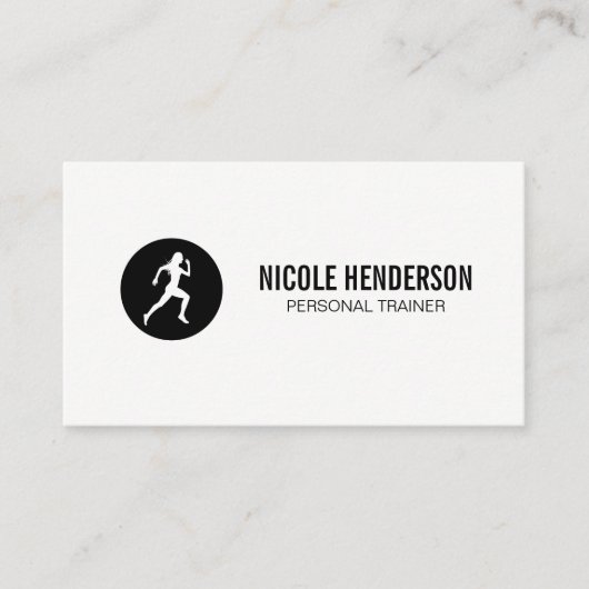 Carte De Visite Minimaliste du coureur (Devant)