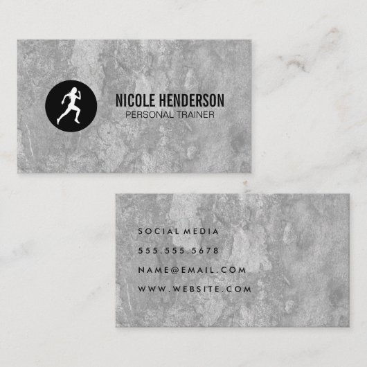 Carte De Visite Minimaliste du coureur (Devant / Derrière)