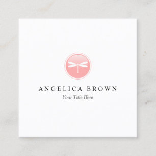 Carte de visite minimaliste du logo de la libellul