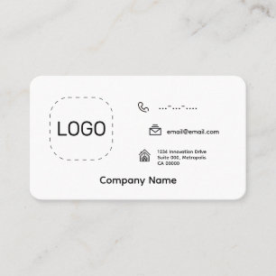Carte De Visite Minimaliste du logo personnalisé
