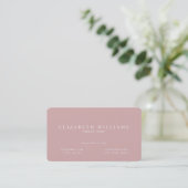 Carte De Visite Minimaliste Dusty Rose Professionnel (Debout devant)