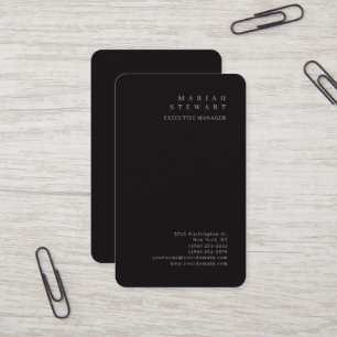 Carte De Visite Minimaliste Élégant Moderne Simple Nuit Noir