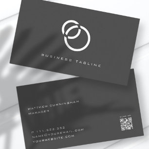 Carte De Visite Minimaliste Élégant Moderne Simple Scan QR Code