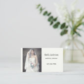 Carte de visite minimaliste élégant planificateur (Debout devant)