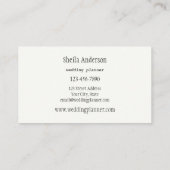 Carte de visite minimaliste élégant planificateur (Dos)