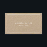 Carte De Visite Minimaliste Elegant Professional Kraft<br><div class="desc">Minimaliste et professionnel élégant. It's a sophisticated look for consultant,  writer,  teacher and more.</div>