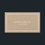 Carte De Visite Minimaliste Elegant Professional Kraft<br><div class="desc">Minimaliste et professionnel élégant. It's a sophisticated look for consultant,  writer,  teacher and more.</div>