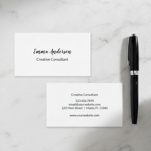Carte De Visite Minimaliste Élégant Professionnel
