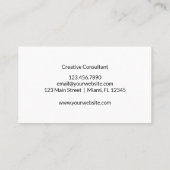 Carte De Visite Minimaliste Élégant Professionnel (Dos)