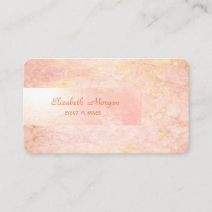 Carte De Visite Minimaliste Élégant, Simple, Marbre Rose
