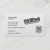 Carte de visite minimaliste en lin blanc (Devant)