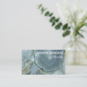 Carte de visite minimaliste en marbre parties scin (Debout devant)