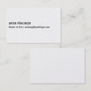 Carte de visite minimaliste en noir et blanc