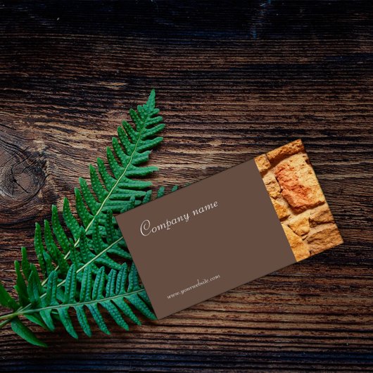 Carte de visite minimaliste en pierre