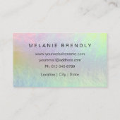 Carte de visite minimaliste en pierre optique holo (Dos)