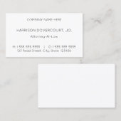 Carte de visite minimaliste et humble (Devant / Derrière)