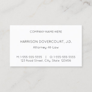 Carte de visite minimaliste et humble