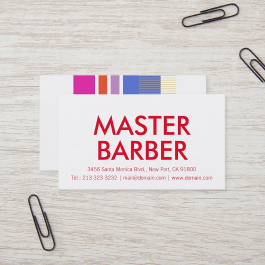 Carte De Visite Minimaliste et professionnel (Devant/Arrière en situation)
