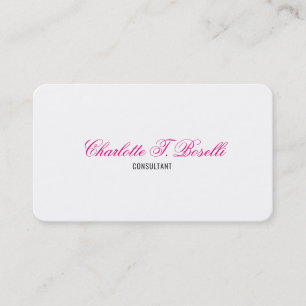 Carte De Visite Minimaliste Féminin Élégant Écriture Manuscrite Pr