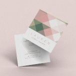 Carte de visite minimaliste Géométrique Pastel Mod<br><div class="desc">Motif moderne pastel géométrique avec une palette de couleurs douces couplée à un script élégant pour une collection de fournitures de bureau modernes. Consultez notre magasin pour plus d'articles correspondants.</div>