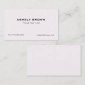 Carte de visite minimaliste gravé (Devant / Derrière)